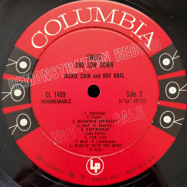 Jackie & Roy : Sweet And Lowdown (LP, Album, Promo)