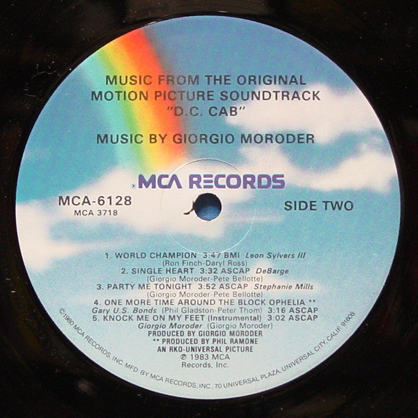 Various : D.C. Cab (Music From The Original Motion Picture Soundtrack) (LP, Comp)