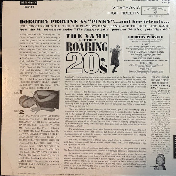 Dorothy Provine : The Vamp Of  The Roaring 20's (LP, Album, Mono, Vit)