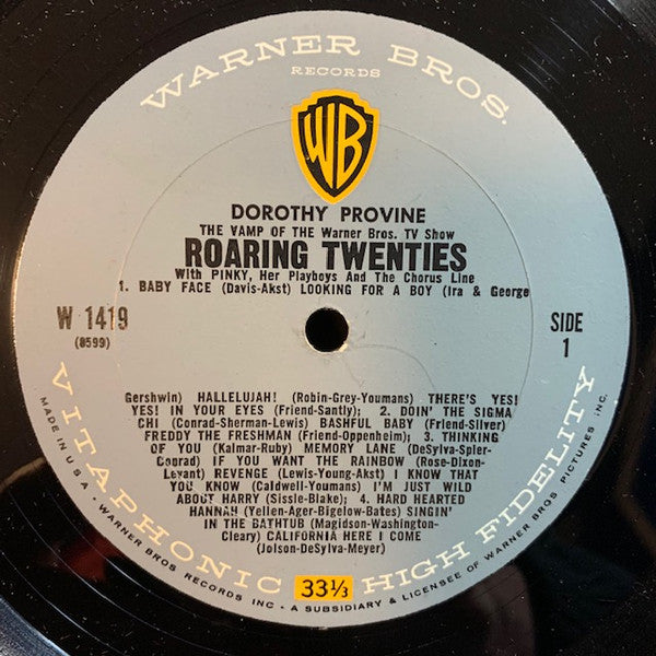 Dorothy Provine : The Vamp Of  The Roaring 20's (LP, Album, Mono, Vit)