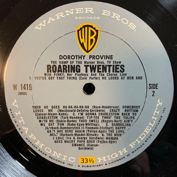 Dorothy Provine : The Vamp Of  The Roaring 20's (LP, Album, Mono, Vit)