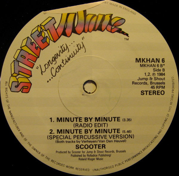 Scooter (2) : Minute By Minute (12", Maxi)