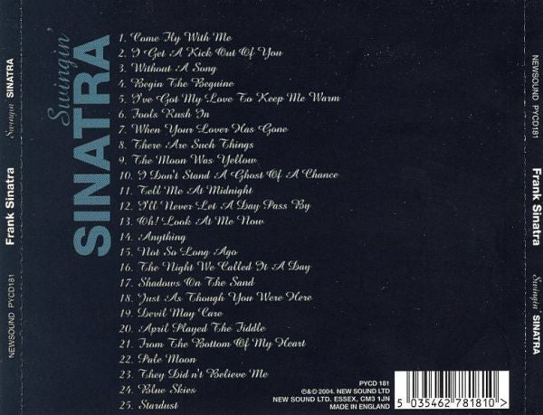 Frank Sinatra : Swingin' Sinatra (CD, Comp, RE)