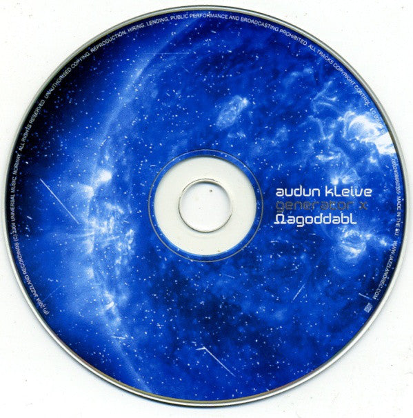 Audun Kleive Generator X : Ωagoddabl (CD, Album)