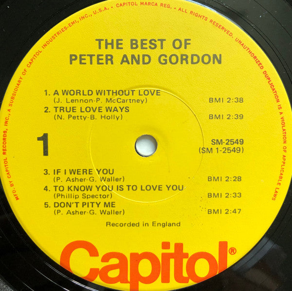 Peter And Gordon* : The Best Of Peter And Gordon (LP, Comp, RE, Jac)