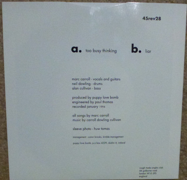 Puppy Love Bomb : Too Busy Thinking (7", Single)