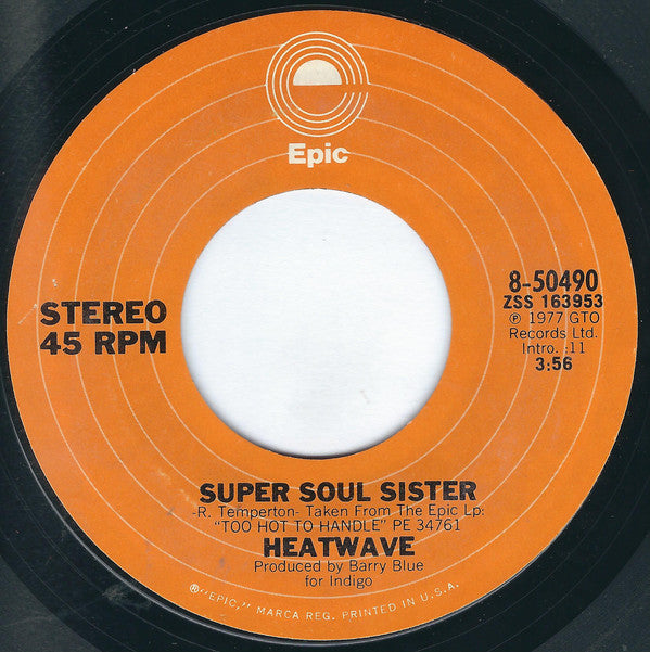 Heatwave : Always And Forever / Super Soul Sister (7", Single, Styrene, San)