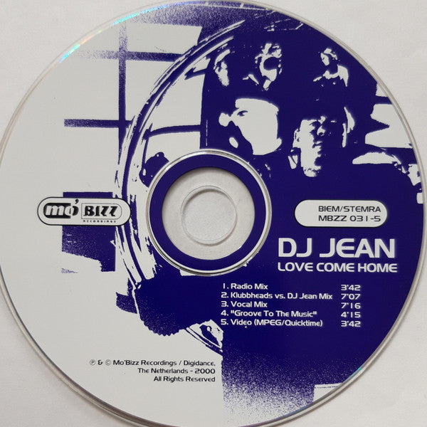 DJ Jean : Love Come Home (CD, Maxi, Enh)