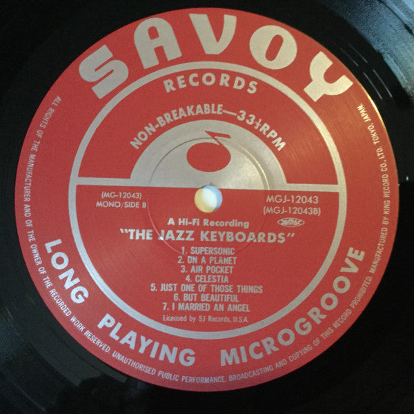 Lennie Tristano, Marian McPartland, Bobby Scott, Joe Bushkin : The Jazz Keyboards = ジャズ・キーボード (LP, Comp, Mono, RE)