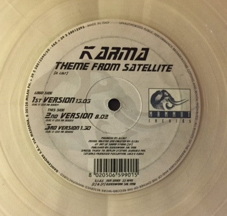 Karma (15) : Theme From Satellite (12", Whi)