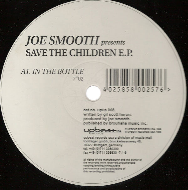 Joe Smooth : Save The Children E.P. (12", EP)