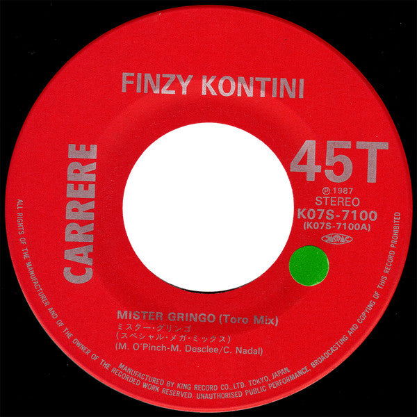 Finzy Kontini : Mister Gringo (7", Single)