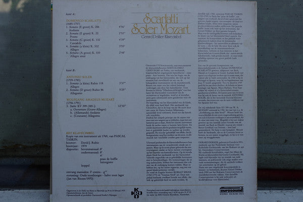 Gerard Dekker : Scarlatti, Soler, Mozart (LP, Album)