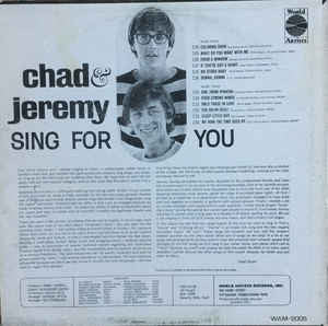 Chad & Jeremy : Sing For You (LP, Album, Mono)