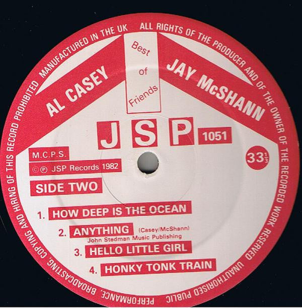 Al Casey & Jay McShann : Best Of Friends (LP, Album)