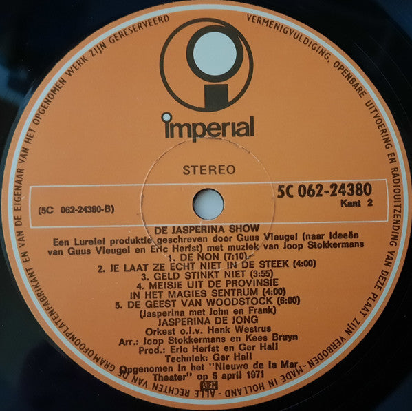 Jasperina De Jong : De Jasperina Show (LP, Album)