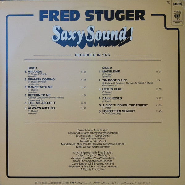 Fred Stuger : Saxy Sound! (LP, Album)