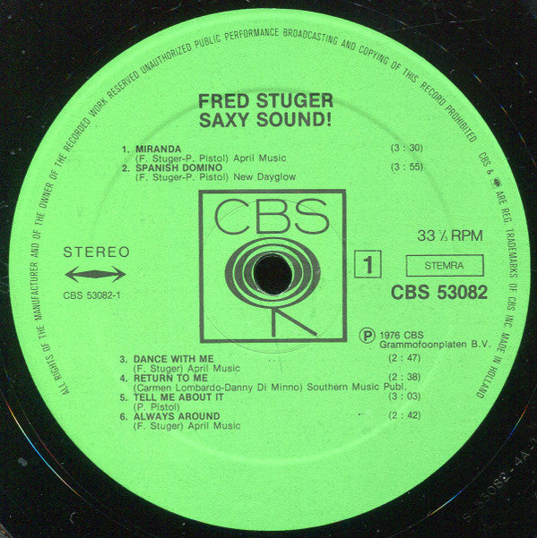 Fred Stuger : Saxy Sound! (LP, Album)