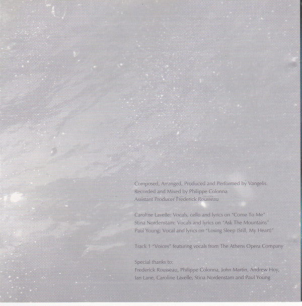 Vangelis : Voices (CD, Album)