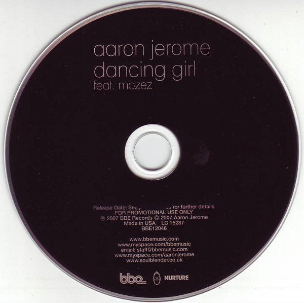 Aaron Jerome Feat. Mozez : Dancing Girl (CD, Maxi, Promo)