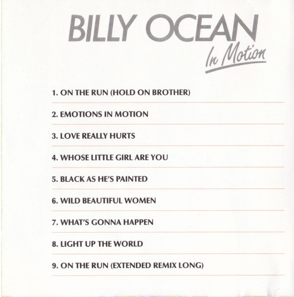 Billy Ocean : In Motion (CD, Comp)
