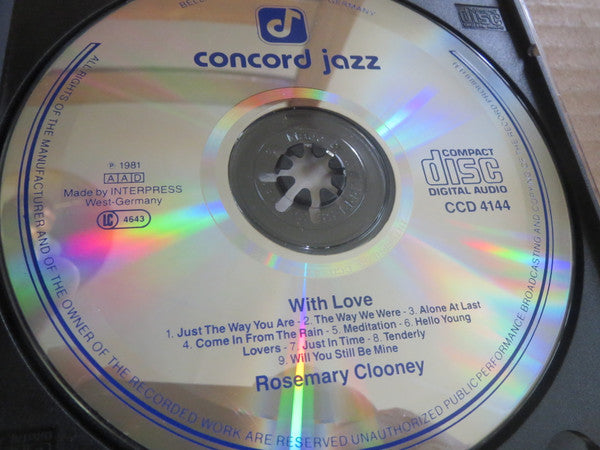 Rosemary Clooney : With Love (CD, Album)
