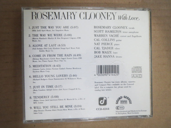 Rosemary Clooney : With Love (CD, Album)