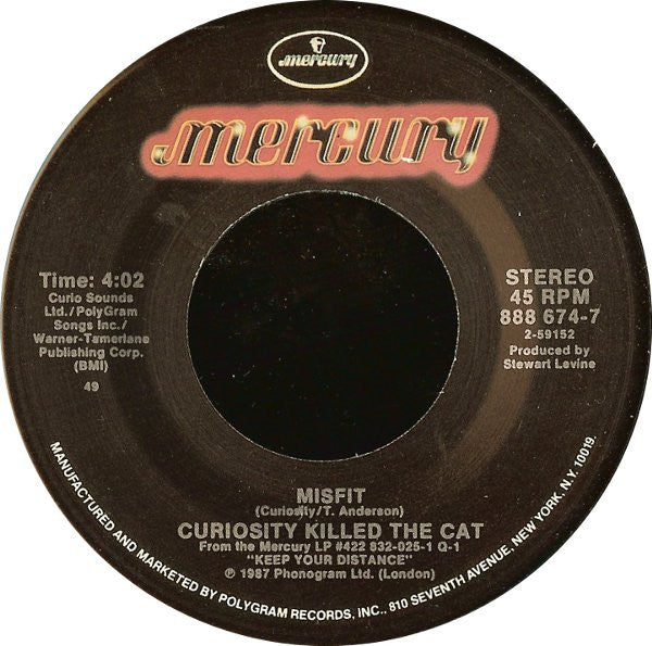 Curiosity Killed The Cat : Misfit (7", Single)