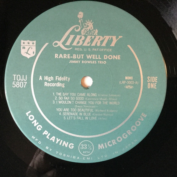Jimmy Rowles Trio : Rare — But Well Done = レア・バット・ウェル・ダン (LP, Mono, RE)