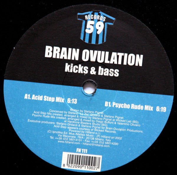 Brain Ovulation : Kicks & Bass (12")