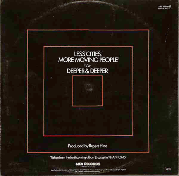 The Fixx : Less Cities, More Moving People (12")