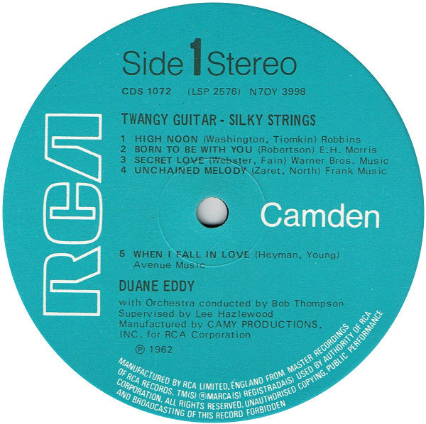 Duane Eddy : Twangy Guitar Silky Strings (LP, Album, RE)