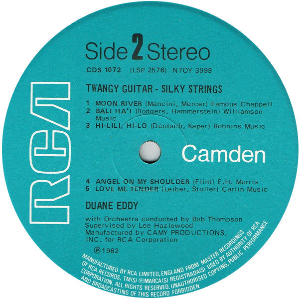 Duane Eddy : Twangy Guitar Silky Strings (LP, Album, RE)