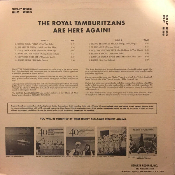 The Royal Tamburitzans : Su Ponovo Ovde/Are Here Again (LP, Album)