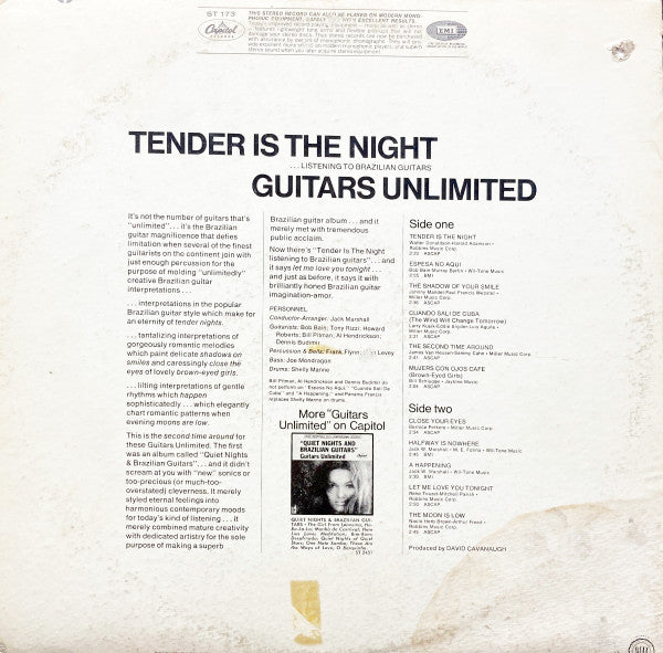 Guitars Unlimited (3) : Tender Is The Night (LP)