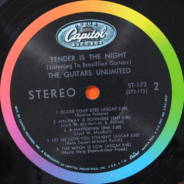 Guitars Unlimited (3) : Tender Is The Night (LP)