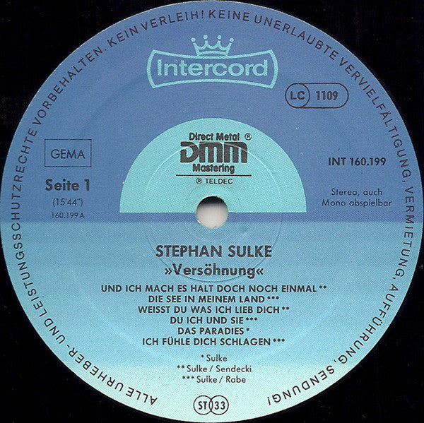 Stephan Sulke : Versöhnung (LP, Album)