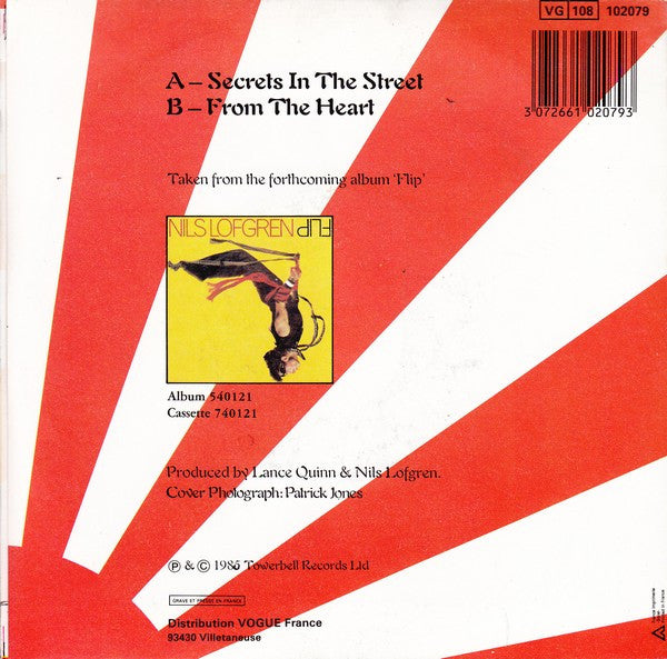 Nils Lofgren : Secrets In The Street (7", Single)
