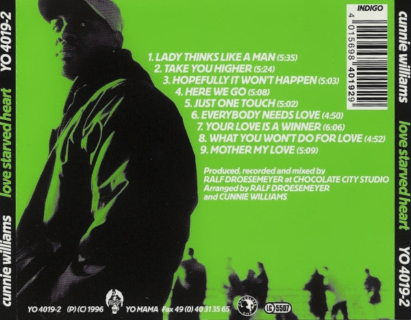 Cunnie Williams : Love Starved Heart (CD, Album)