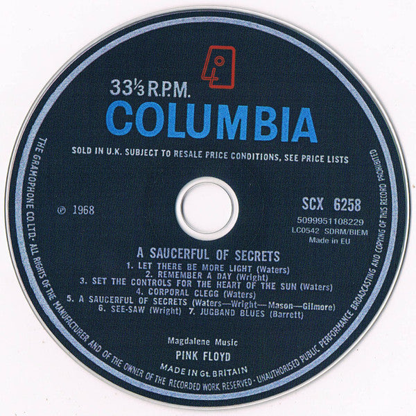 Pink Floyd : A Saucerful Of Secrets (CD, Album, RE, Pap)
