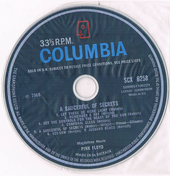 Pink Floyd : A Saucerful Of Secrets (CD, Album, RE, Pap)