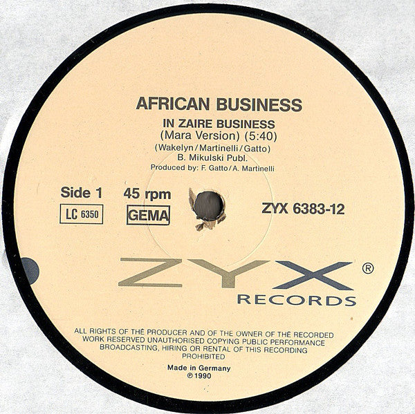 African Business : In Zaire Business (Mara Version) (12", Maxi)