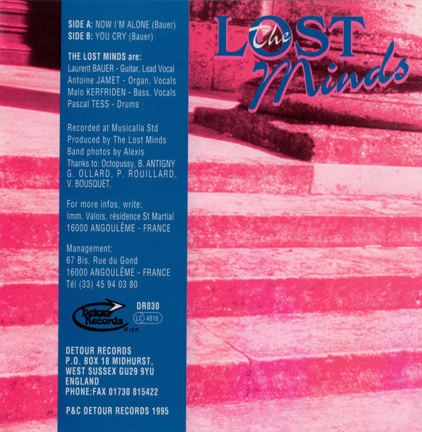 The Lost Minds : Now I'm Alone (7", Single)