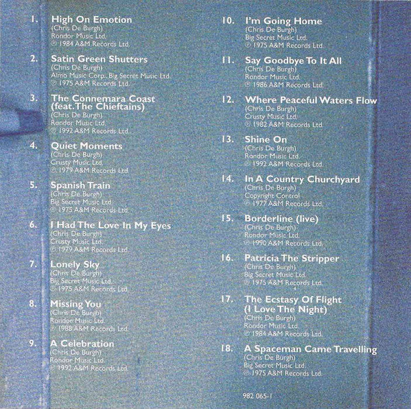 Chris de Burgh : Missing You: The Collection (CD, Comp, RE)