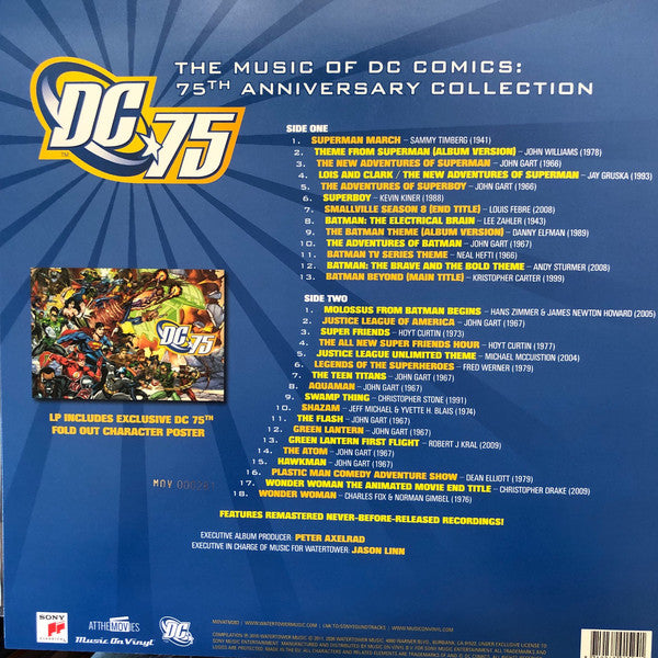 Various : The Music Of DC Comics: 75th Anniversary Collection (LP, Ltd, Num, RE, Blu)