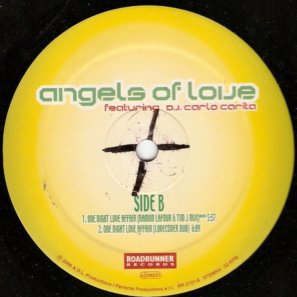 Angels Of Love Featuring D.J. Carlo Carita* : One Night Love Affair (12")