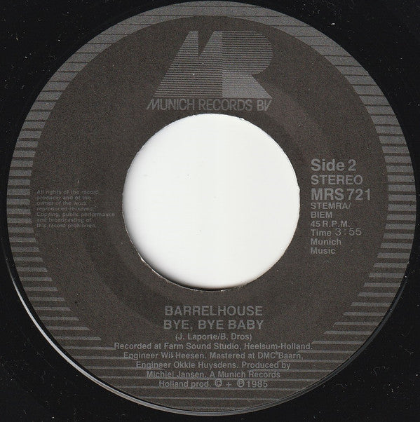 Barrelhouse : The Sudden Stop (7", Single)