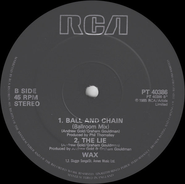 Wax (6) : Ball And Chain (12")