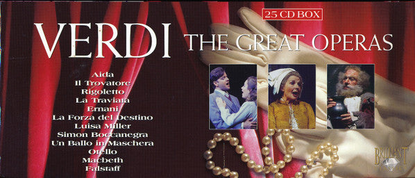 Giuseppe Verdi : The Great Operas (25xCD, Album, RE + 12xBox, Dua + Box, Comp, Car)
