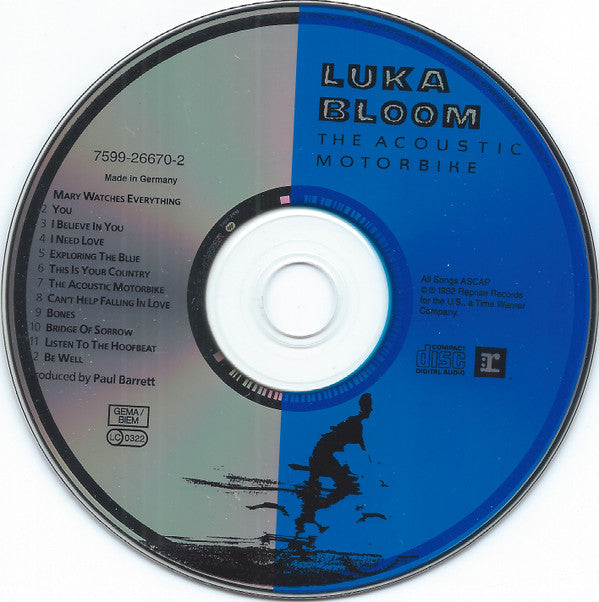 Luka Bloom : The Acoustic Motorbike (CD, Album, RP)
